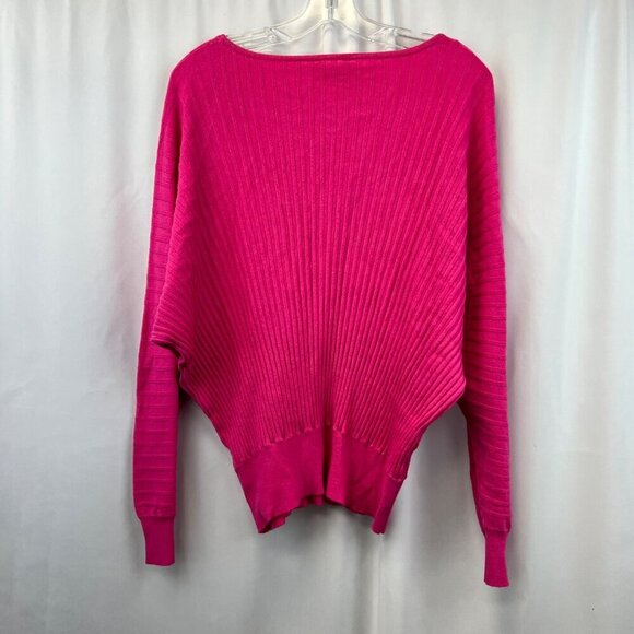 ee:some Womens Ribbed Long Batwing Sleeve Sweater Pink Size S/M - Picture 5 of 7